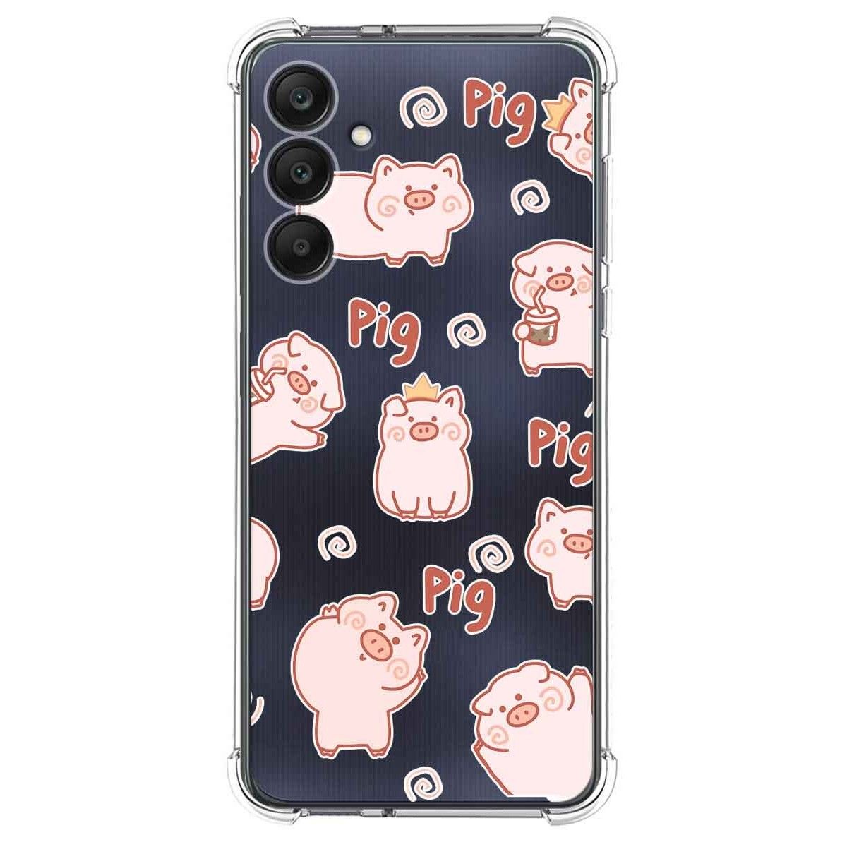 Funda Silicona Antigolpes para Samsung Galaxy A25 5G diseño Cerdos Dibujos
