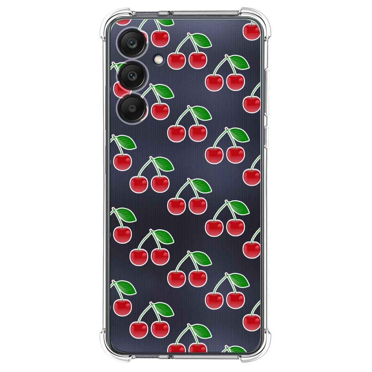 Funda Silicona Antigolpes para Samsung Galaxy A25 5G diseño Cerezas Dibujos