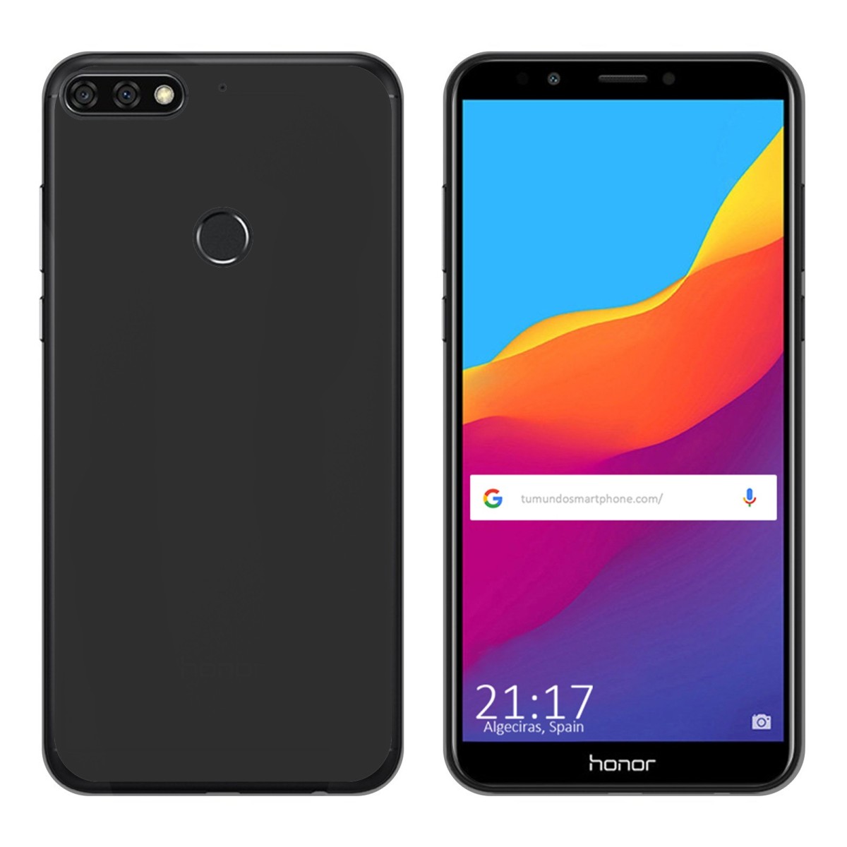 Funda Gel Tpu para Huawei Honor 7C / Y7 2018 Color Negra