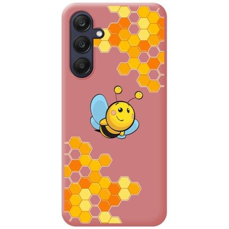 Funda Silicona Líquida Rosa para Samsung Galaxy A25 5G diseño Abeja Dibujos