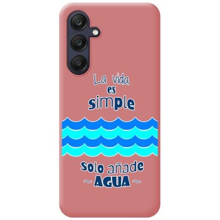 Funda Silicona Líquida Rosa para Samsung Galaxy A25 5G diseño Agua Dibujos