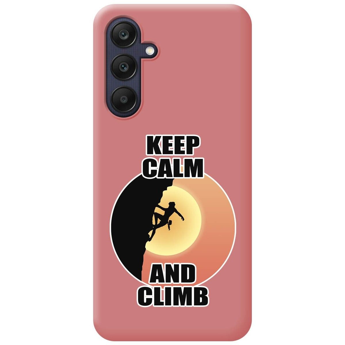 Funda Silicona Líquida Rosa para Samsung Galaxy A25 5G diseño Mujer Escalada Dibujos