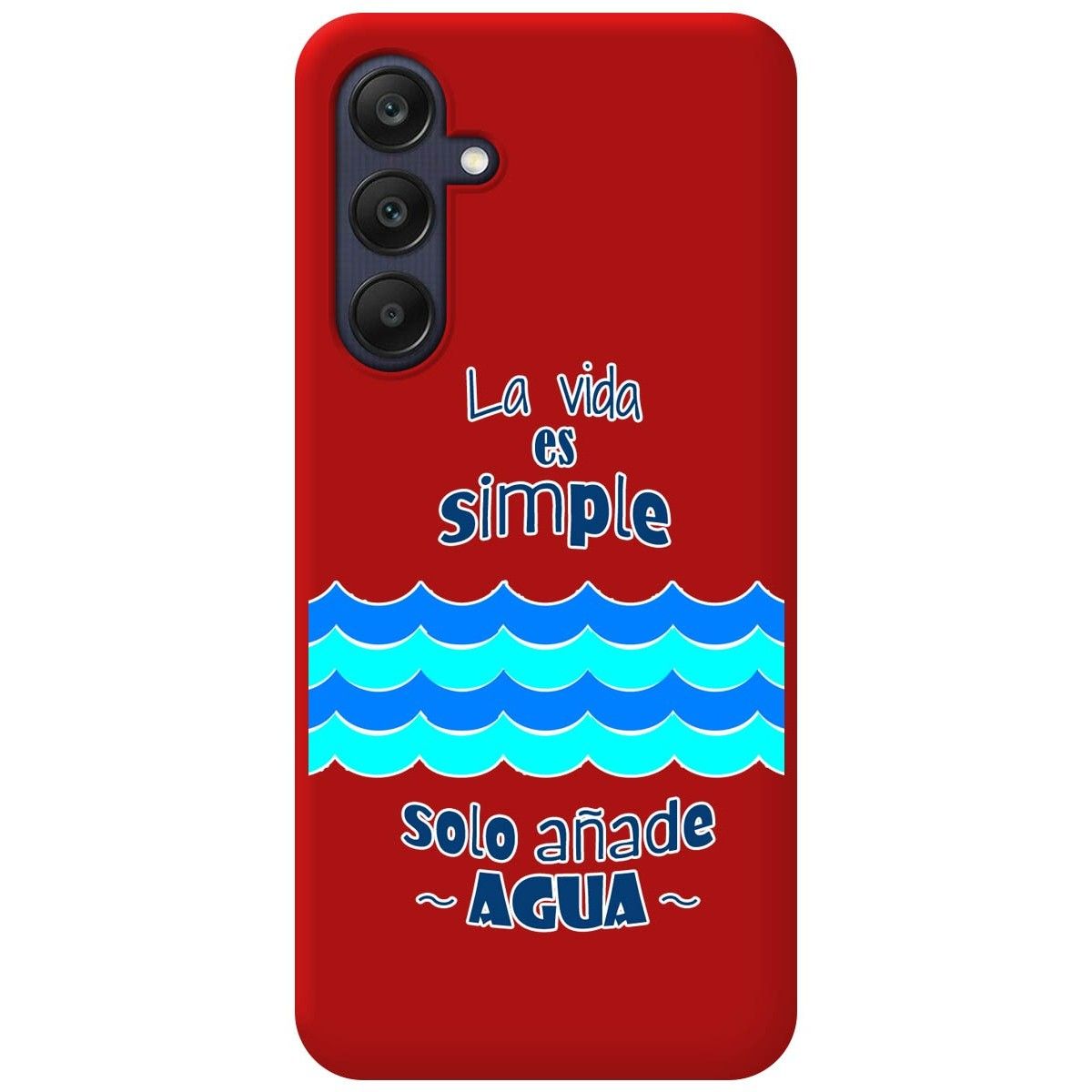 Funda Silicona Líquida Roja para Samsung Galaxy A25 5G diseño Agua Dibujos