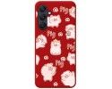 Funda Silicona Líquida Roja para Samsung Galaxy A25 5G diseño Cerdos Dibujos