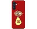 Funda Silicona Líquida Roja para Samsung Galaxy A25 5G diseño Vegan Life Dibujos