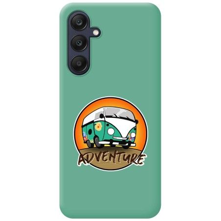 Funda Silicona Líquida Verde para Samsung Galaxy A25 5G diseño Adventure Dibujos