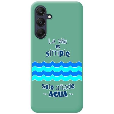 Funda Silicona Líquida Verde para Samsung Galaxy A25 5G diseño Agua Dibujos