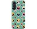 Funda Silicona Líquida Verde para Samsung Galaxy A25 5G diseño Catrina Dibujos