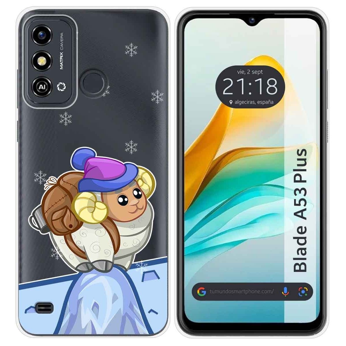 Funda Silicona Transparente para ZTE Blade A53 Plus diseño Cabra Dibujos