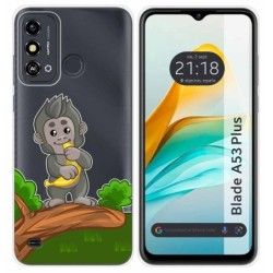 Funda Silicona Transparente para ZTE Blade A53 Plus diseño Mono Dibujos