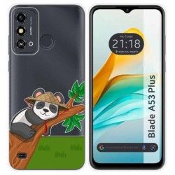 Funda Silicona Transparente para ZTE Blade A53 Plus diseño Panda Dibujos