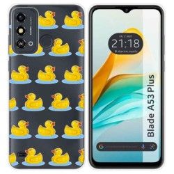 Funda Silicona Transparente para ZTE Blade A53 Plus diseño Pato Dibujos