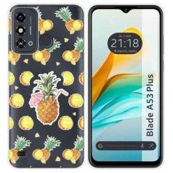 Funda Silicona Transparente para ZTE Blade A53 Plus diseño Piña Dibujos