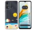 Funda Silicona Transparente para ZTE Blade A53 Plus diseño Playa Dibujos