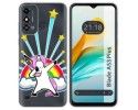 Funda Silicona Transparente para ZTE Blade A53 Plus diseño Unicornio Dibujos