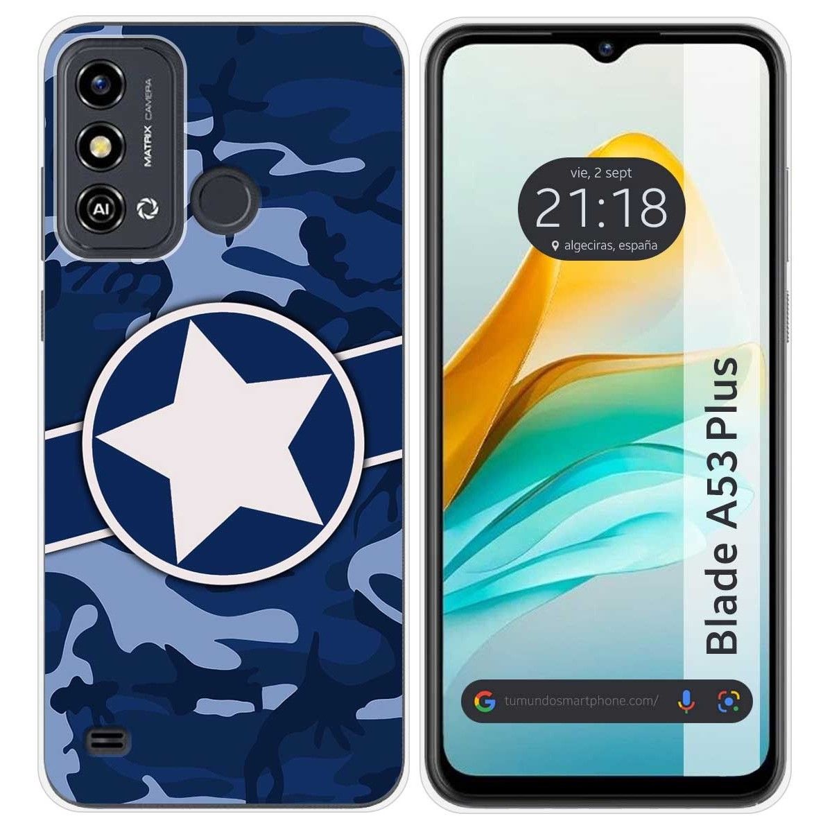 Funda Silicona para ZTE Blade A53 Plus diseño Camuflaje 03 Dibujos