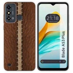 Funda Silicona para ZTE Blade A53 Plus diseño Cuero 01 Dibujos