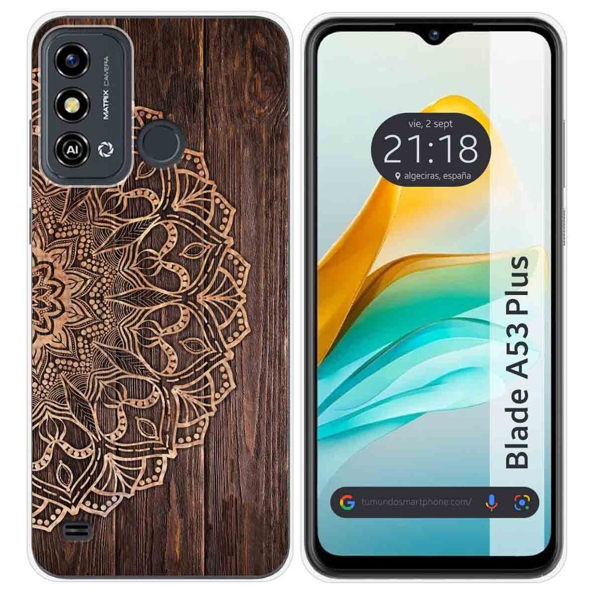 Funda Silicona para ZTE Blade A53 Plus diseño Madera 06 Dibujos
