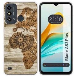 Funda Silicona para ZTE Blade A53 Plus diseño Madera 07 Dibujos