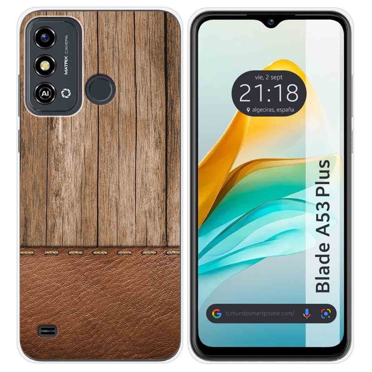 Funda Silicona para ZTE Blade A53 Plus diseño Madera 09 Dibujos