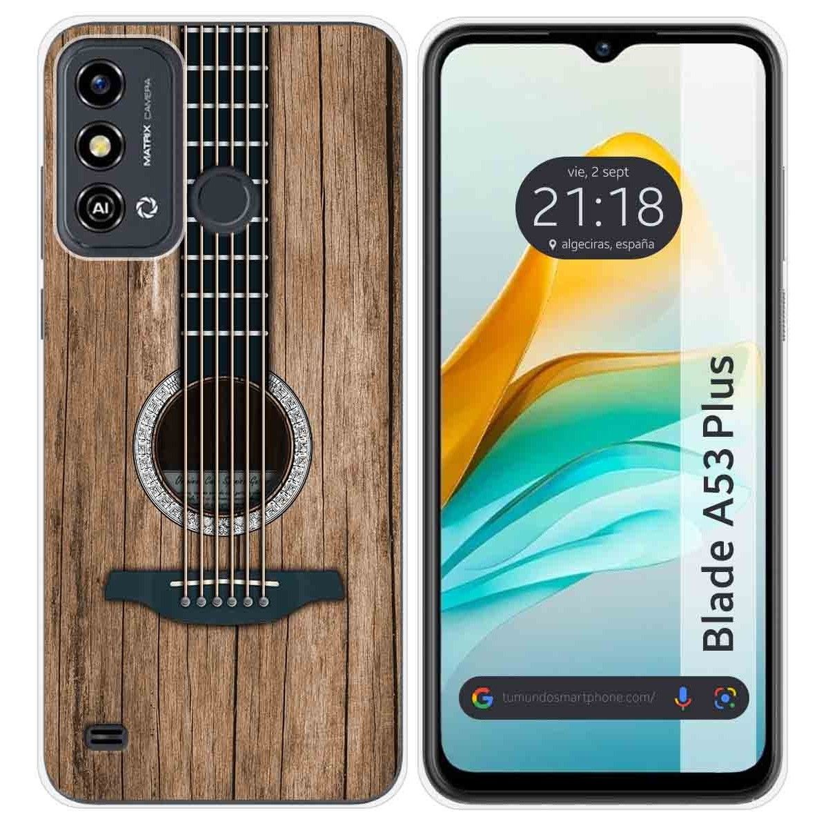 Funda Silicona para ZTE Blade A53 Plus diseño Madera 11 Dibujos