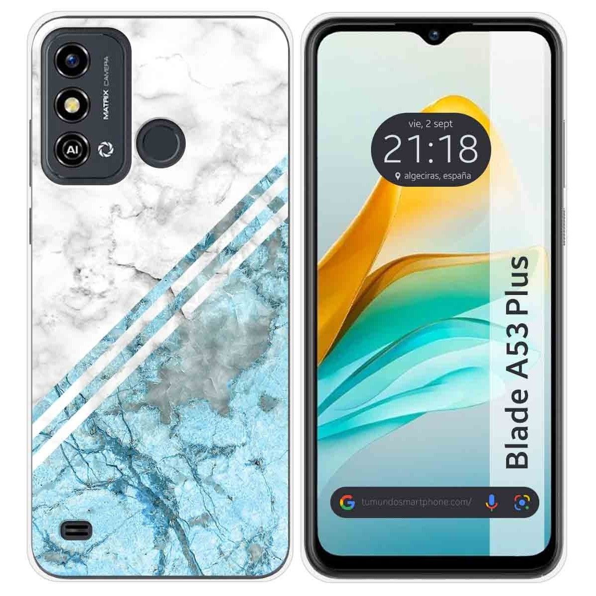 Funda Silicona para ZTE Blade A53 Plus diseño Mármol 02 Dibujos