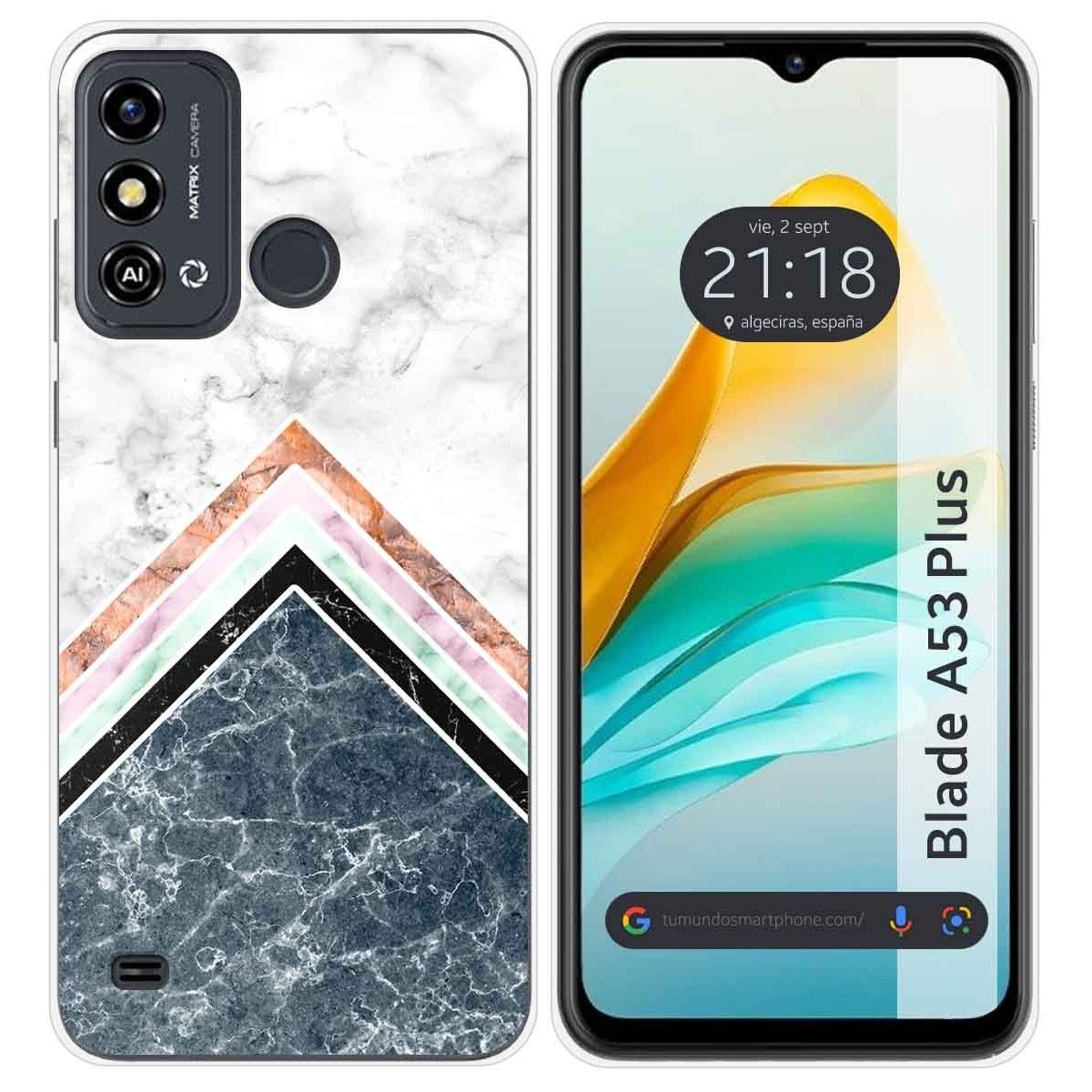 Funda Silicona para ZTE Blade A53 Plus diseño Mármol 05 Dibujos