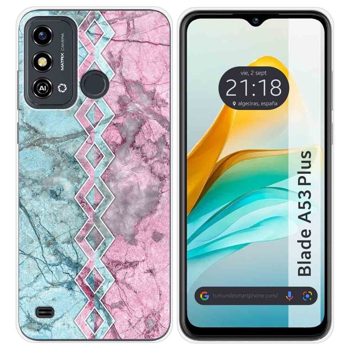 Funda Silicona para ZTE Blade A53 Plus diseño Mármol 08 Dibujos