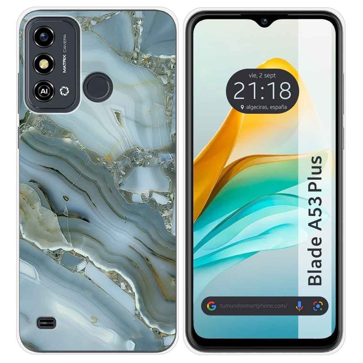 Funda Silicona para ZTE Blade A53 Plus diseño Mármol 09 Dibujos