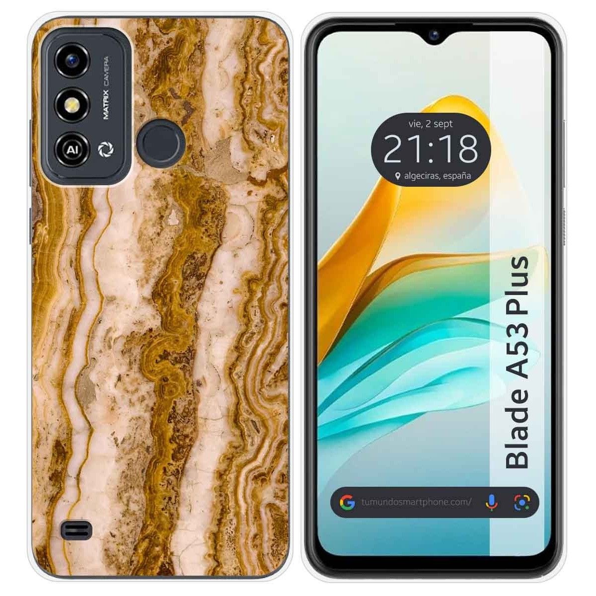 Funda Silicona para ZTE Blade A53 Plus diseño Mármol 10 Dibujos