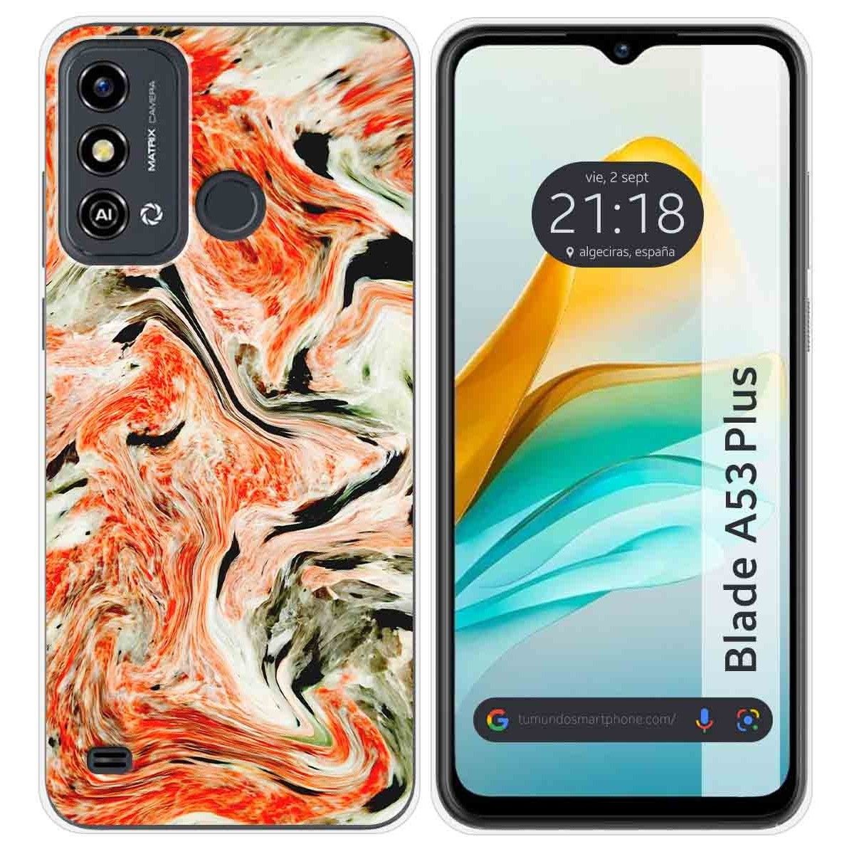 Funda Silicona para ZTE Blade A53 Plus diseño Mármol 12 Dibujos