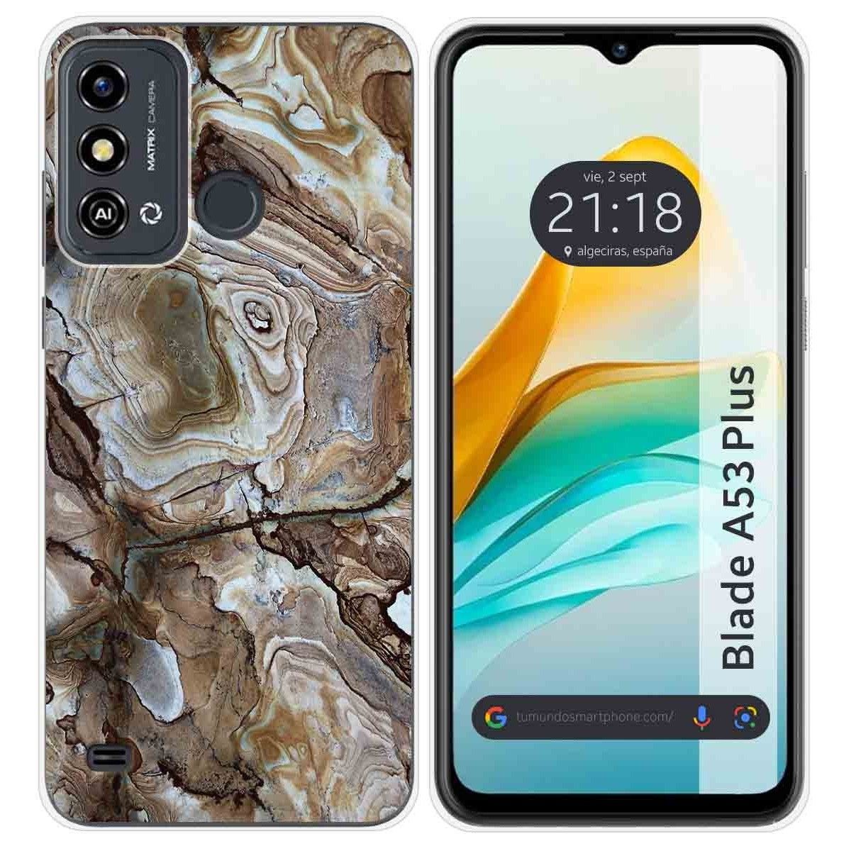Funda Silicona para ZTE Blade A53 Plus diseño Mármol 14 Dibujos
