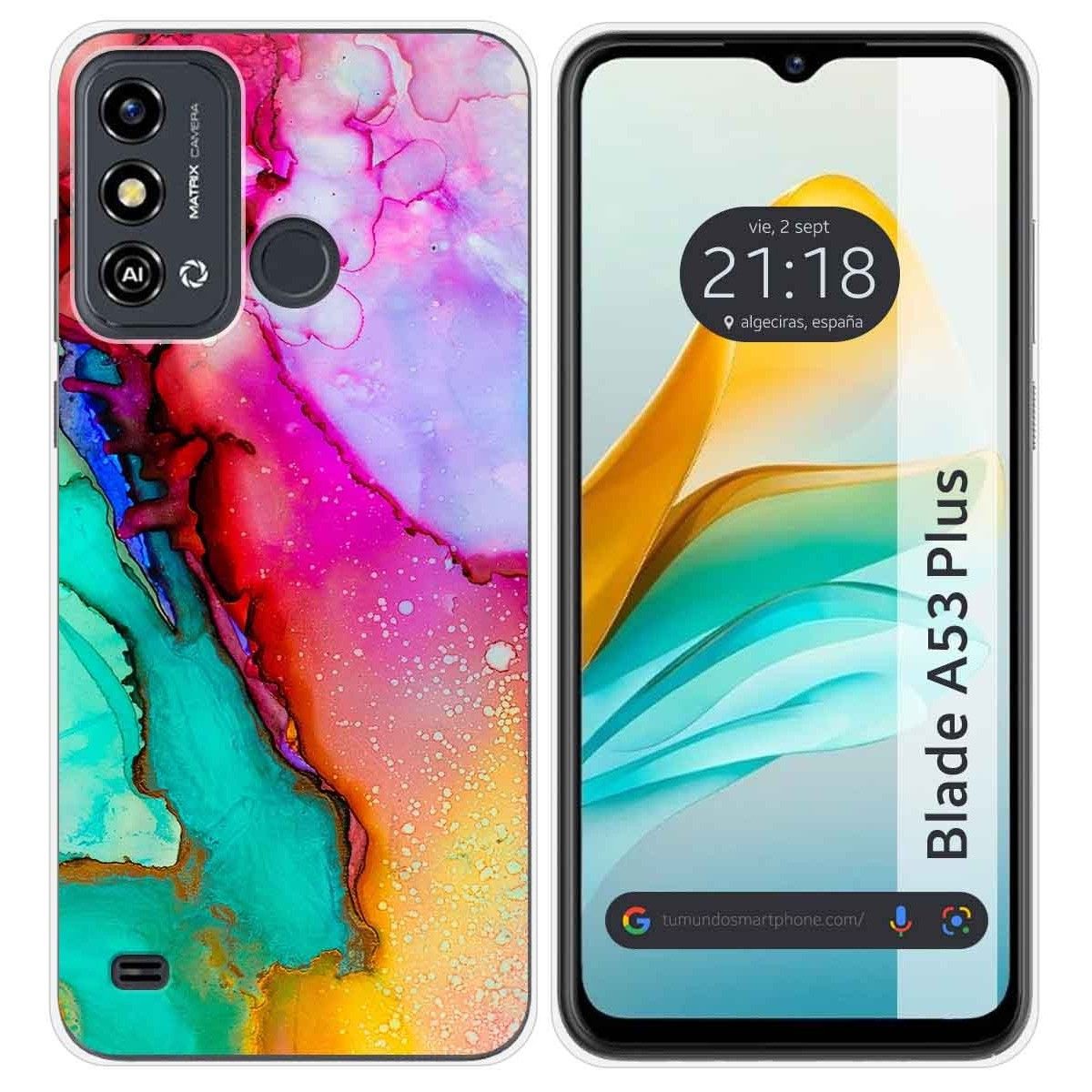 Funda Silicona para ZTE Blade A53 Plus diseño Mármol 15 Dibujos
