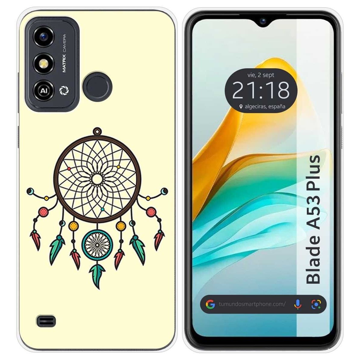 Funda Silicona para ZTE Blade A53 Plus diseño Atrapasueños Dibujos