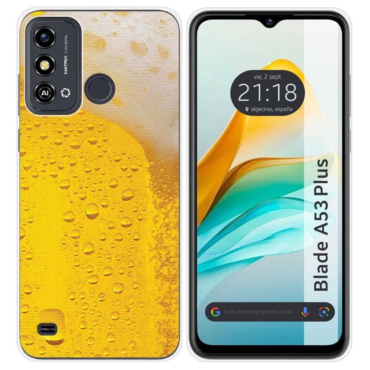 Funda Silicona para ZTE Blade A53 Plus diseño Cerveza Dibujos