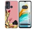 Funda Silicona para ZTE Blade A53 Plus diseño Brochas Dibujos