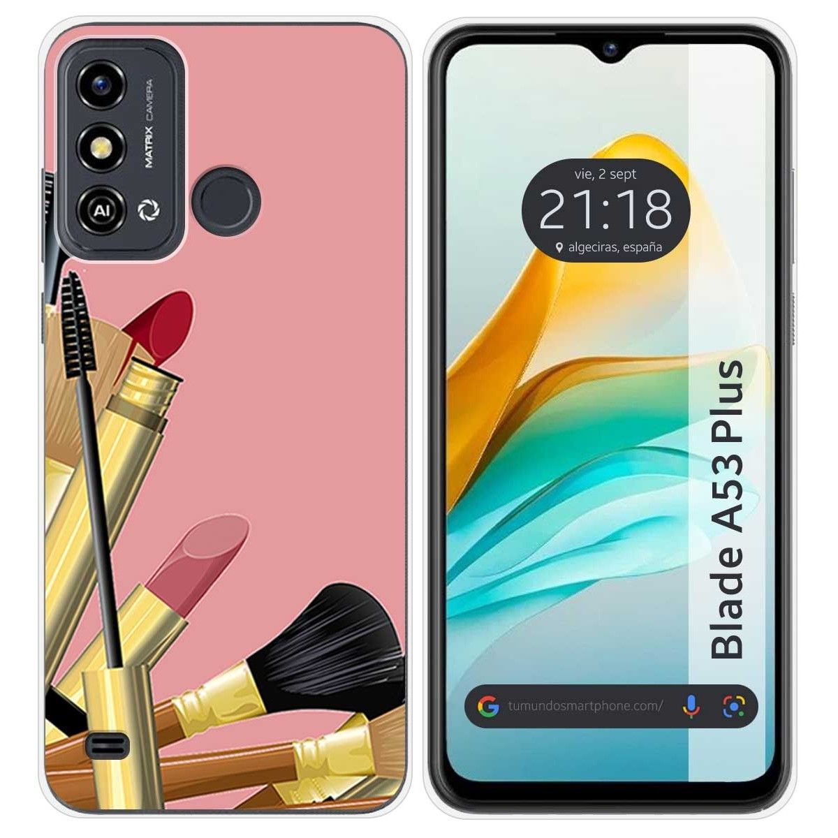 Funda Silicona para ZTE Blade A53 Plus diseño Brochas Dibujos