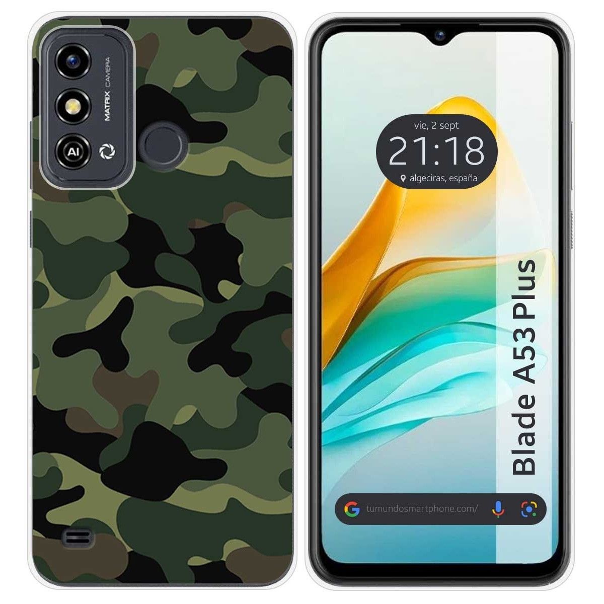 Funda Silicona para ZTE Blade A53 Plus diseño Camuflaje Dibujos