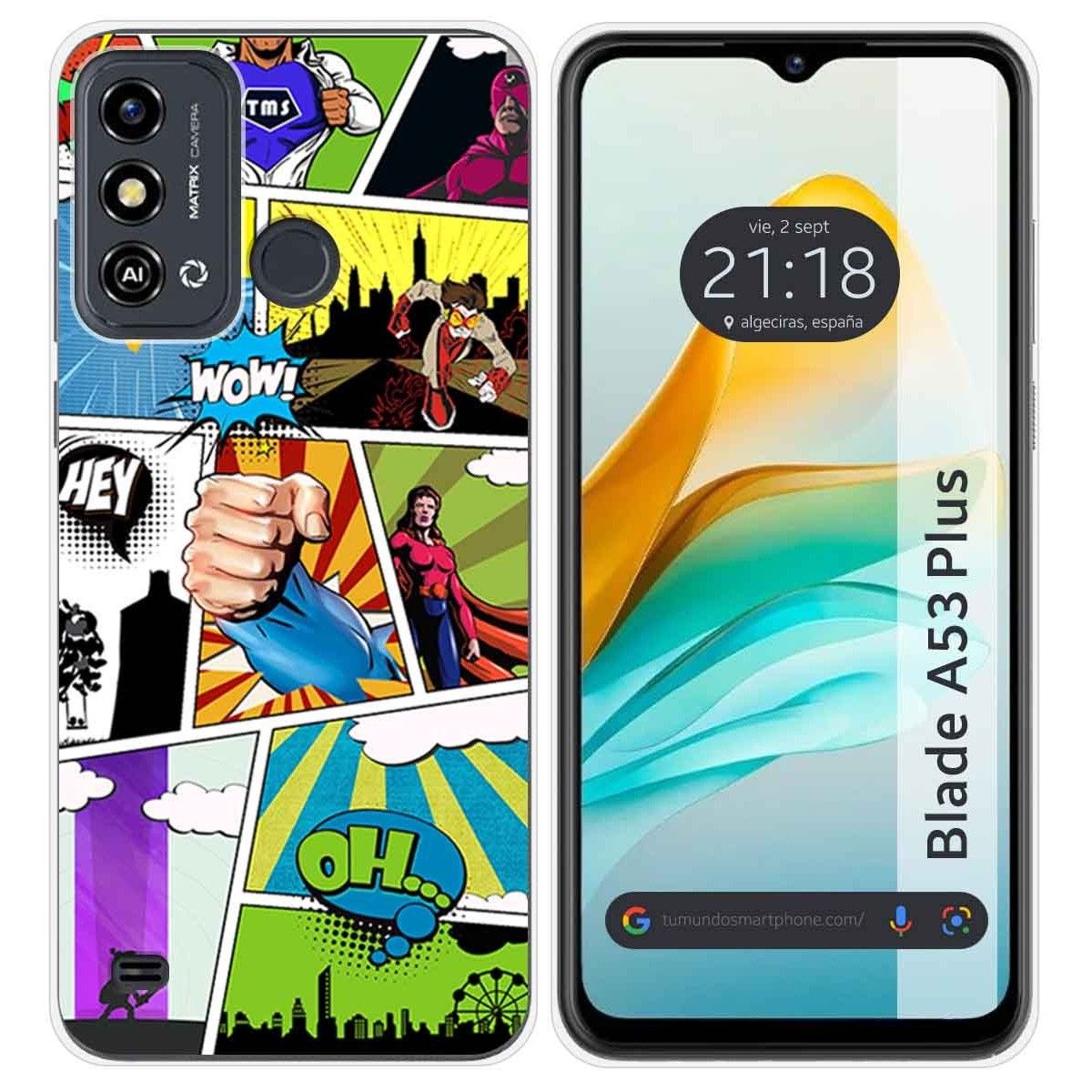 Funda Silicona para ZTE Blade A53 Plus diseño Comic Dibujos