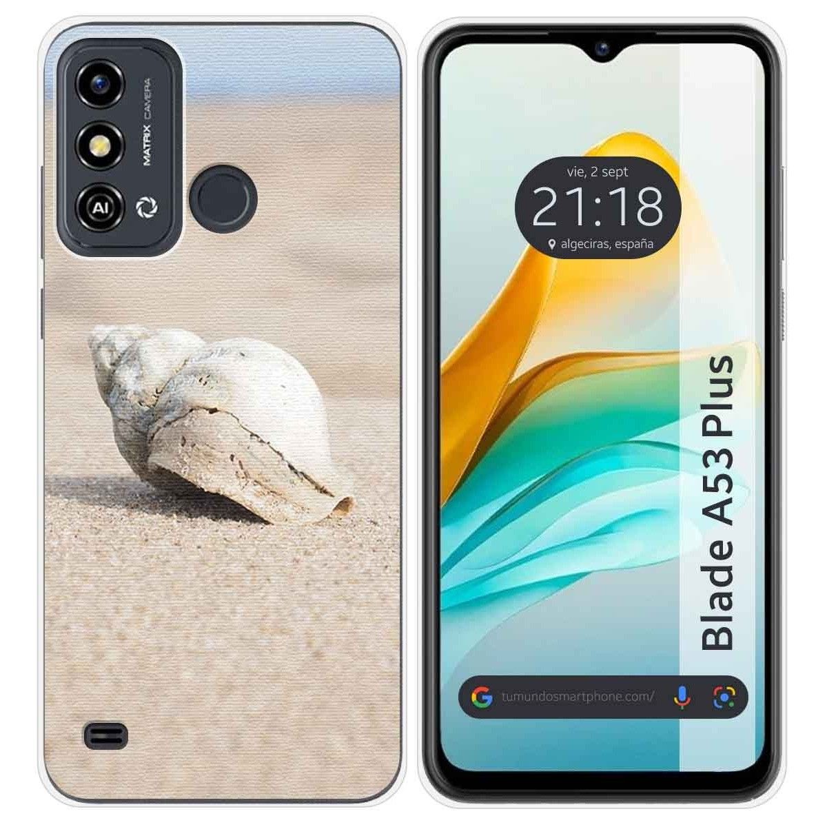 Funda Silicona para ZTE Blade A53 Plus diseño Concha Dibujos