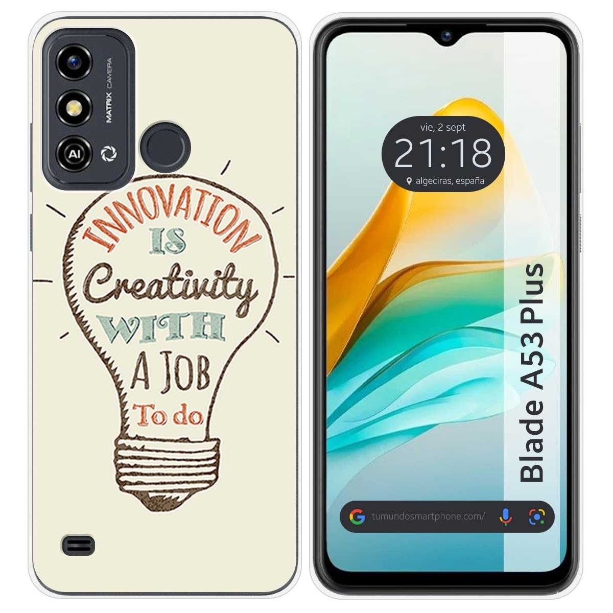 Funda Silicona para ZTE Blade A53 Plus diseño Creativity Dibujos