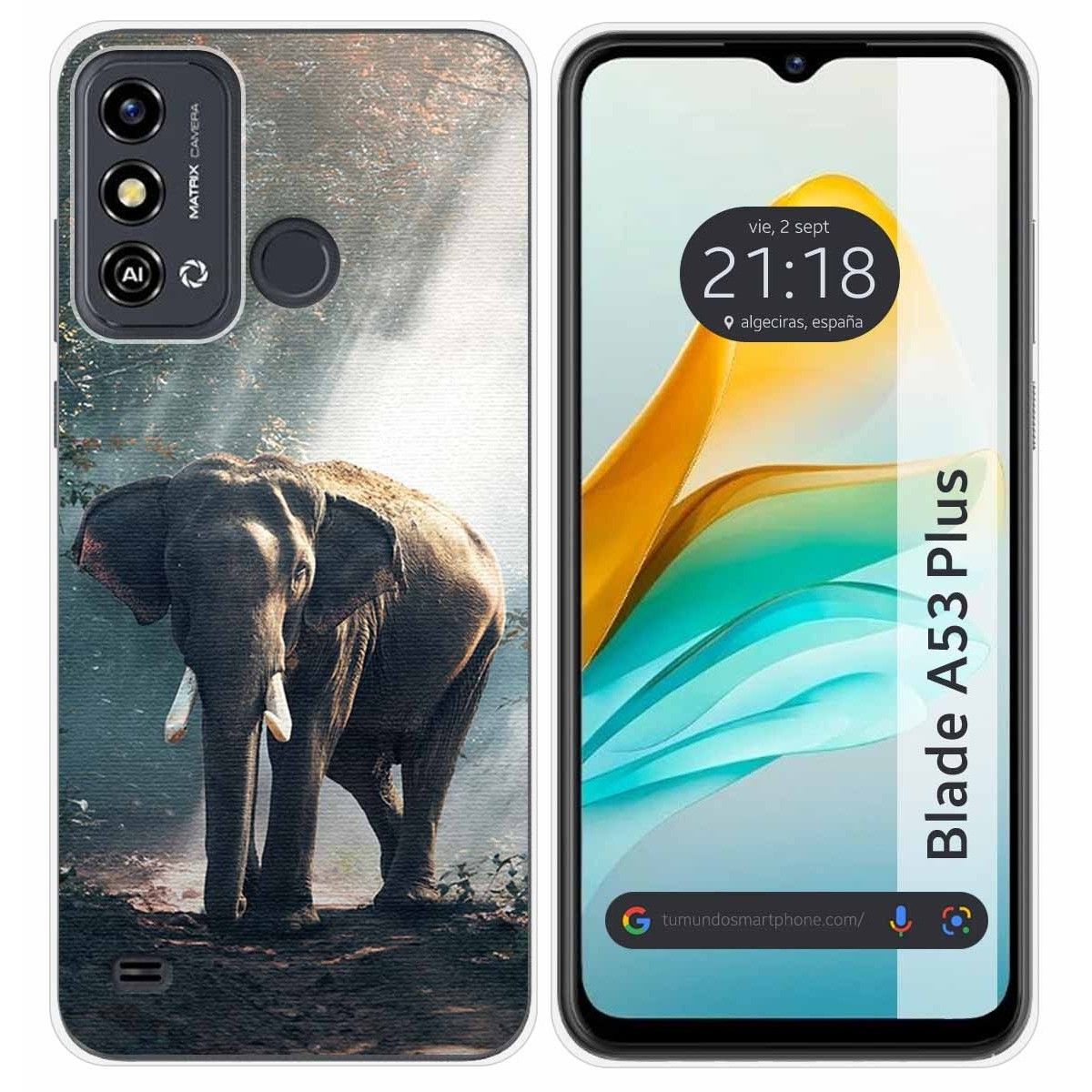 Funda Silicona para ZTE Blade A53 Plus diseño Elefante Dibujos