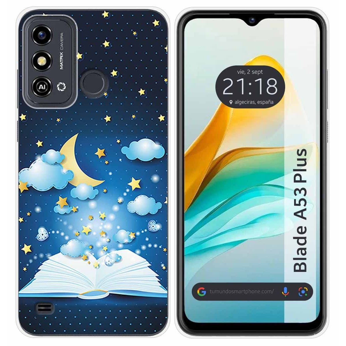 Funda Silicona para ZTE Blade A53 Plus diseño Libro Cuentos Dibujos