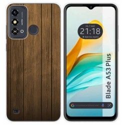 Funda Silicona para ZTE Blade A53 Plus diseño Madera Dibujos