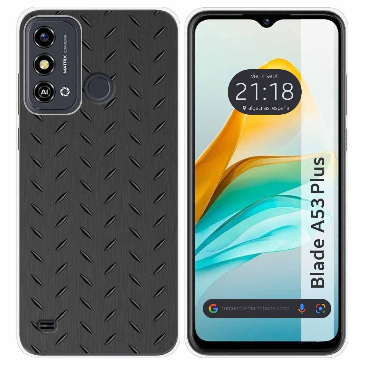 Funda Silicona para ZTE Blade A53 Plus diseño Metal Dibujos