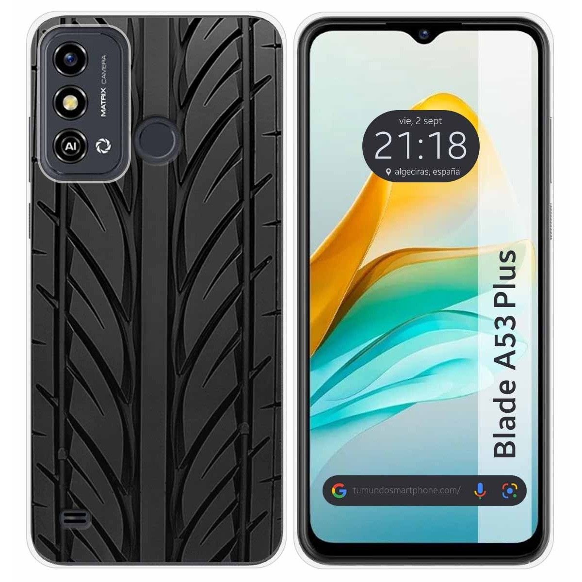 Funda Silicona para ZTE Blade A53 Plus diseño Neumatico Dibujos