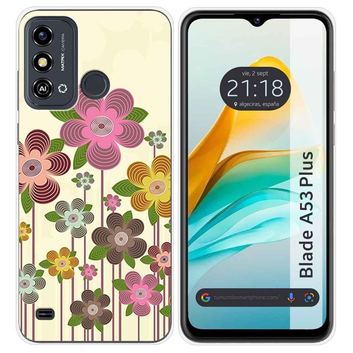 Funda Silicona para ZTE Blade A53 Plus diseño Primavera En Flor Dibujos