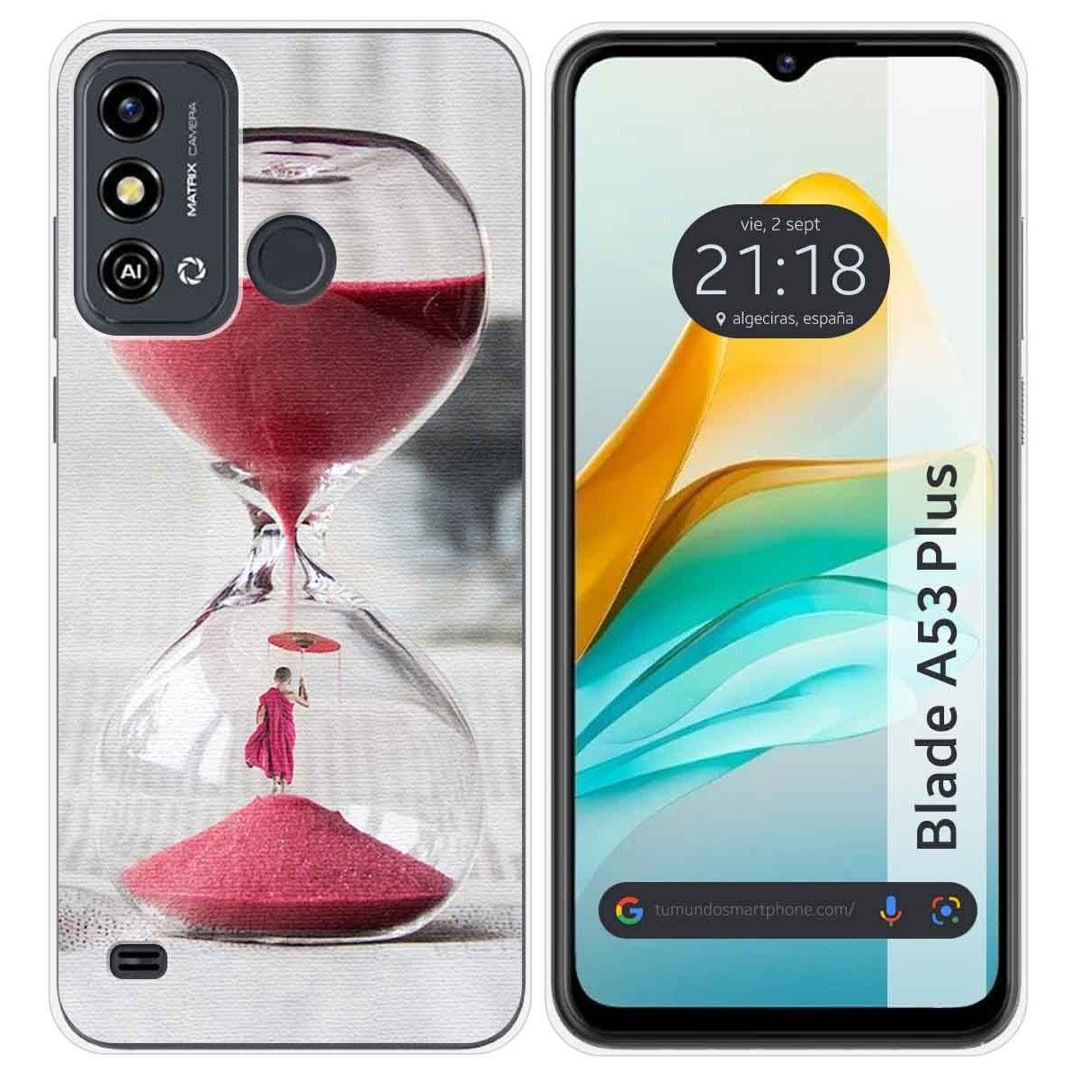 Funda Silicona para ZTE Blade A53 Plus diseño Reloj Dibujos
