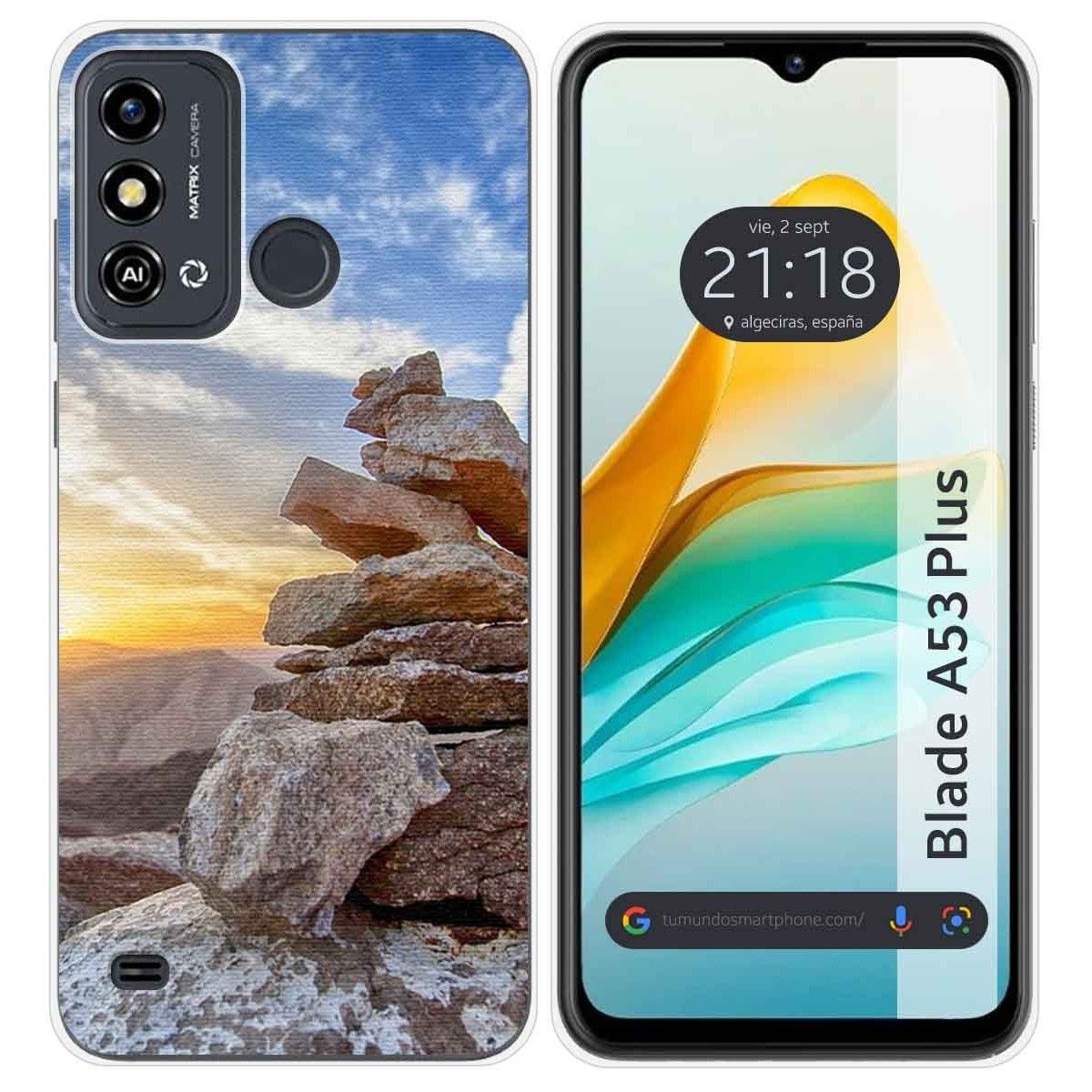 Funda Silicona para ZTE Blade A53 Plus diseño Sunset Dibujos