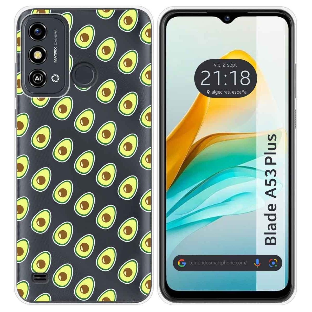 Funda Silicona para ZTE Blade A53 Plus diseño Aguacate Dibujos